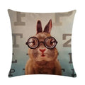 Axyaa Animal Oil Painting Pillowcase: Flax Sofa Cushion Adornment Cover