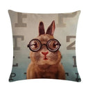 Axyaa Animal Oil Painting Pillowcase: Flax Sofa Cushion Adornment Cover