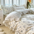 Axyaa Cotton Floral Princess Queen Duvet Cover Set for a Cozy Bedroom