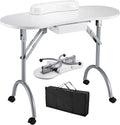 Axyaa Foldable Nail Desk with Drawer & Wrist Rest - Portable Manicure Station