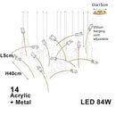 Axyaa Tulips Pendant Lights: Elegant Textured Lustre Flowers LED Dimmable Lamps