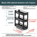 Axyaa 2-Layer Seasoning Storage Pull-Out Rack - Aluminum Alloy Organizer