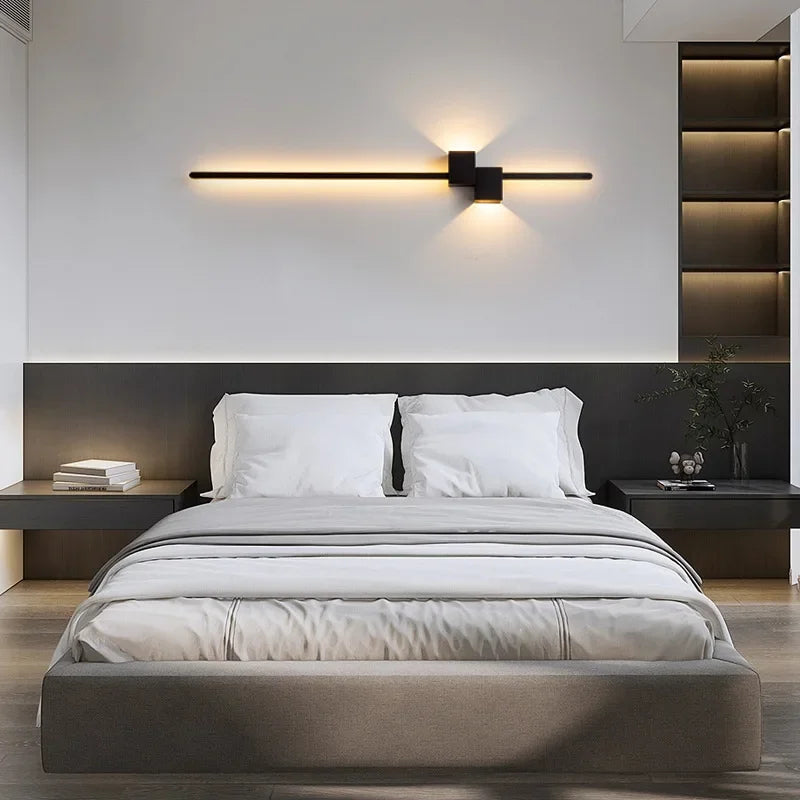 Axyaa Modern LED Wall Lamp in Black, White, or Gold