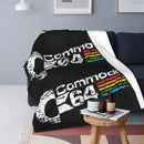 Axyaa Retro C64 Fleece Throw Blankets for Home Bedroom Geeks Nerd Lightweight Bedding