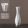 Axyaa White Round Ceramic Vases | Handmade Terracotta Flower Pot Home Decor