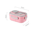 Axyaa Double-Layer Insulated Oval Lunch Box for Fresh Meals