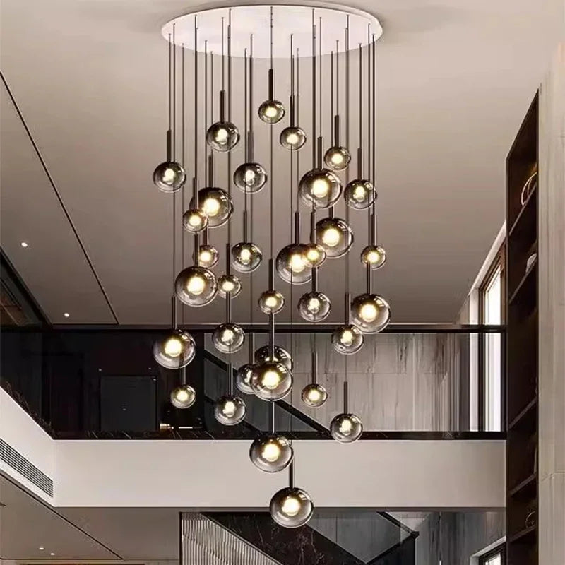 Axyaa Nordic Stair Chandelier Living Room Dining Pendant Ceiling Light Home Indoor Lighting