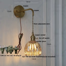 Axyaa Adjustable LED Wall Lamp Glass Wall Light Fixture