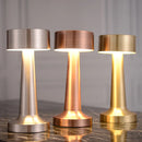 Axyaa Metal Touch Table Lamp | LED Rechargeable Night Light | Decor for Home & Business