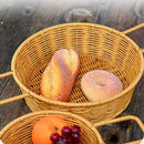Rattan Bread Storage Basket by Axyaa: Portable Organizer for Picnic, Fruit, Sundries