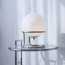 Axyaa Minimalist White Glass Table Lamp for Nordic Home Decor & Study.bias
