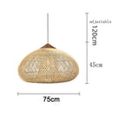 Axyaa Rattan LED Pendant Lamp | Japanese Style Kitchen Island Chandelier