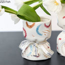 Axyaa Ceramic Vase for Flowers Arrangement Home Decor Bouquet Hydroponic Dried Flowers