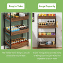 Axyaa 4-Tier Wood Utility Storage Shelves: Kitchen, Office, Store Organization