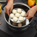 Axyaa Stainless Steel Steaming Rack for Pressure Cooker and Rice Steamer