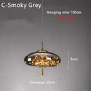 Axyaa Glass Pendant Lights: Nordic Art Star Hotel Chandelier, Long Line Luxury Design