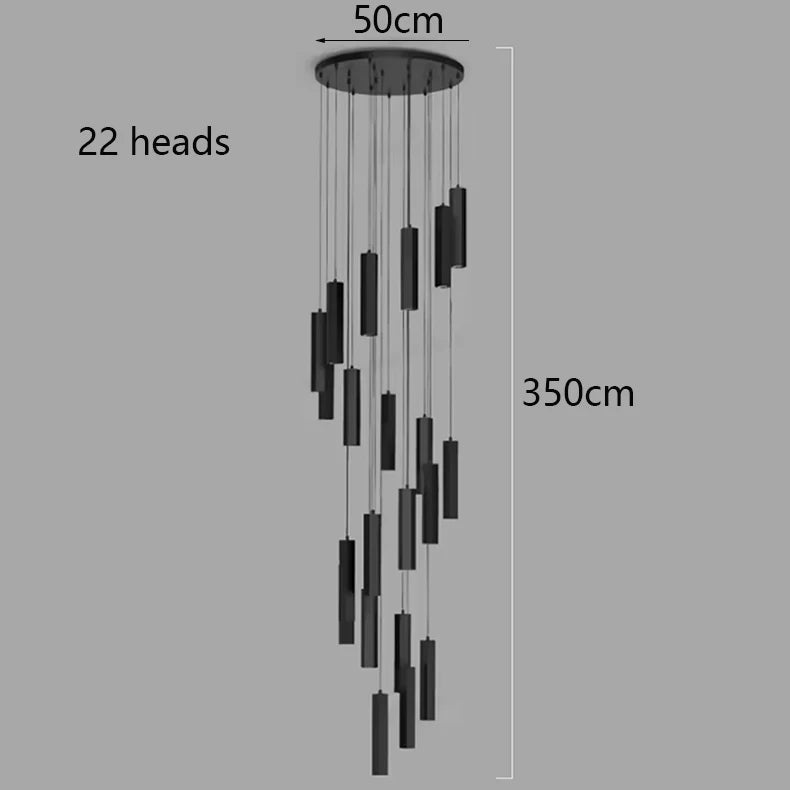 Axyaa Nordic Stair Chandelier Living Dining Room Pendant Ceiling Light