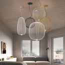 Axyaa Spokes Pendant Lamp: Modern Birdcage Light for Dining Room, Bar, Kitchen Island