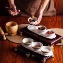 Axyaa Ceramic Bowl Set with Saucers for Household and Snacks, Fruit Dips, and Refreshments