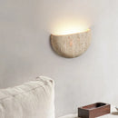 Axyaa Half Circle Natural Stone LED Wall Light for Indoor Spaces