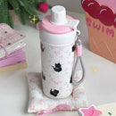 Axyaa Kawaii Cat Bow Stainless Steel Water Bottle 500ml