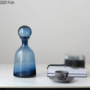 Axyaa Glass Ball Cap Vase: Modern Home Decor Desk Floral Hydroponics Arrangement