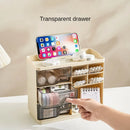 Axyaa Slanted Pen Holder Desk Storage Box with Large Capacity Drawers