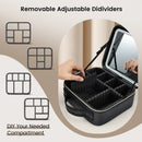 Axyaa Lighted Makeup Bag: LED Mirror, 3 Light Modes, Travel-Friendly