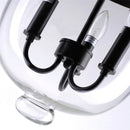 Axyaa Retro Glass Bucket Pendant Light in Black/Rust for Dining Room Foyer, LED E14 ItemType Lighting Fixture