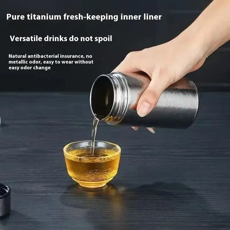 Axyaa Titanium Insulated Tea Cup Portable Business Office Bottle