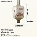 Axyaa Retro Fabric Lantern Pendant Lights for Home and Hospitality