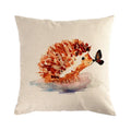 Axyaa Hedgehog Linen Pattern Pillowcase Series