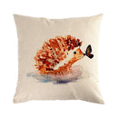 Axyaa Hedgehog Linen Pattern Pillowcase Series