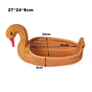 Axyaa Rattan Animal Style Fruit Plate & Tea Tray Multifunctional Storage Basket