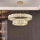 Axyaa Crystal Chandelier: Luxury Designer Pendant Lamp for Living Room, Dining, Bedroom