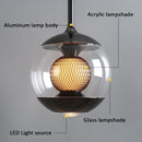 Axyaa Glass Pendant Light: Modern 3D Night Chandelier for Bedroom, Living Room, Dining Room