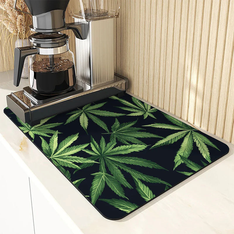 Axyaa Tropical Leaves Absorbent Drying Mat