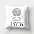 Axyaa Retro Cityscape Gramophone Guitar Drum Camera Print Cushion Cover