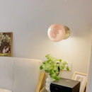 Nordic Pink Glass Ball Wall Lamp by Axyaa - Minimalist LED Room Decor