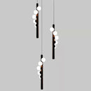 Axyaa Nordic Black Glass LED Chandelier Suspended Ceiling Light