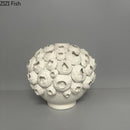 Axyaa White Floral Ceramic Vase Desk Decoration Minimalist Room Decor Aesthetic Flower Arrangement