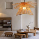 Axyaa Handmade Rattan Chandelier: Creative Multi-Story Bamboo Pendant Lamp