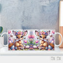 3D Deer Print Coffee Mug Collection by Axyaa - 11oz Creative Cup 4 Designs