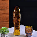 Axyaa Koi Fish Glass Cup Set of 4 in Grey, Amber, Navy Blue - Lucky Dog Collection