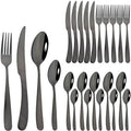 Axyaa 24-Piece Stainless Steel Cutlery Set Dinnerware Silverware Flatware Tableware Kit