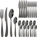 Axyaa 24pcs Stainless Steel Cutlery Set - Western Dinnerware Flatware Kit