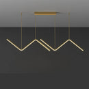 Axyaa Modern Black & Golden LED Wave Pendant Chandelier