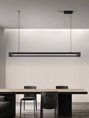 Axyaa Modern LED Linear Chandelier for Kitchen Island, Dining Room, and Living Room