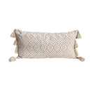 Axyaa Floral Alpaca Elephant Embroidered Lumbar Pillow Cover - Boho Style