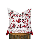 Red Flake Snow Deer Cushion Cover Set by Axyaa for Festive Home Decor